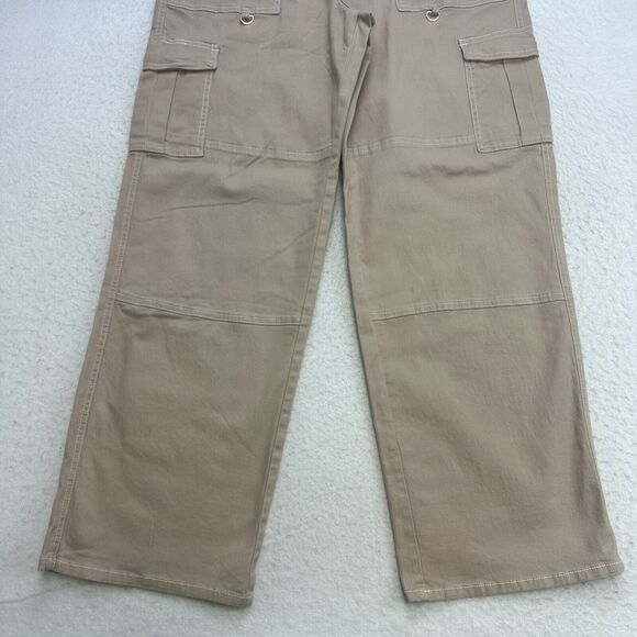 Sweet Envy Cargo Pants Womens XL Brown Wide Leg High Rise Stretch NWT - Picture 4 of 12
